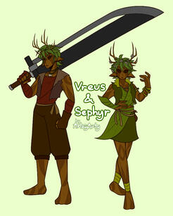 PATHFINDER OCs - Vreus and Sephyr